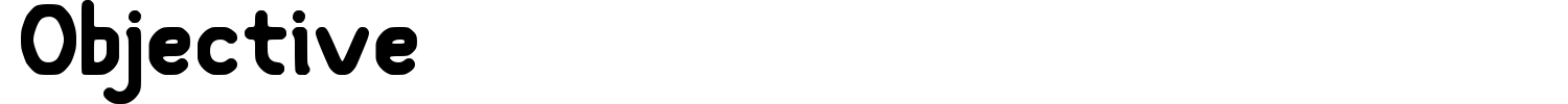 Objective Font preview