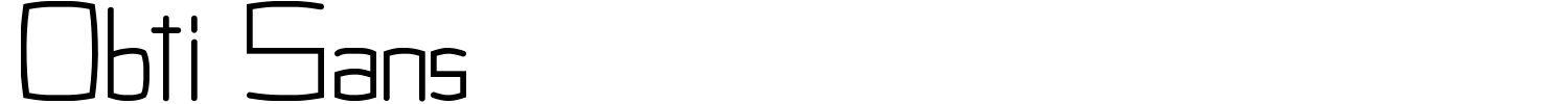 Obti Sans Font preview