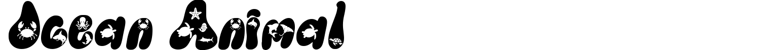 Ocean Animal Font preview
