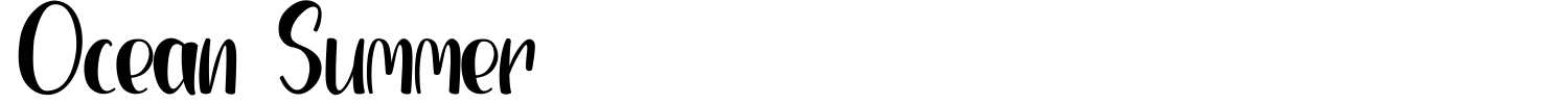 Ocean Summer Font preview