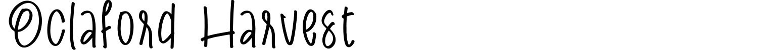 Oclaford Harvest Font preview