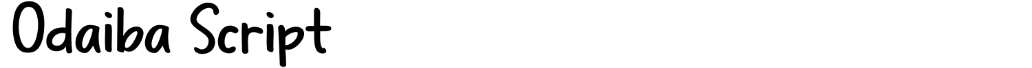Odaiba Script Font preview
