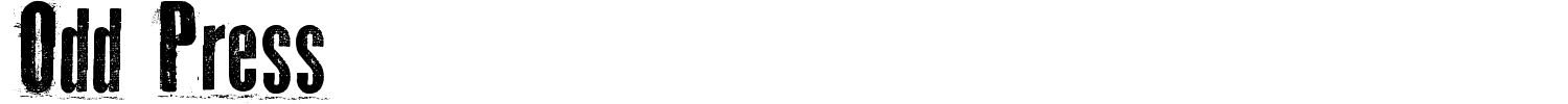 Odd Press Font preview