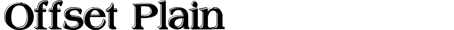 Offset Plain Font preview