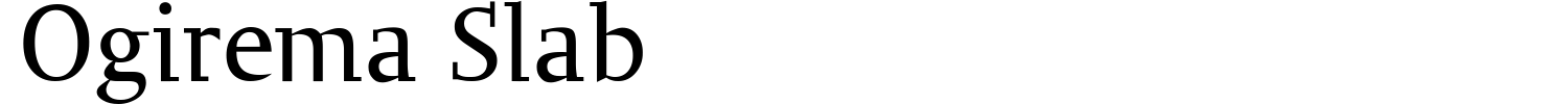 Ogirema Slab Font preview