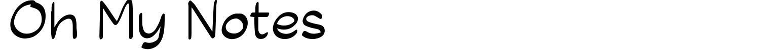 Oh My Notes Font preview