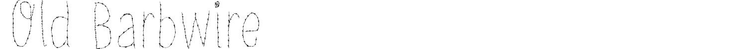 Old Barbwire Font preview