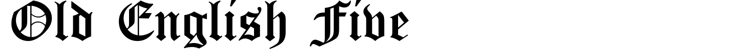 Old English Five Font preview