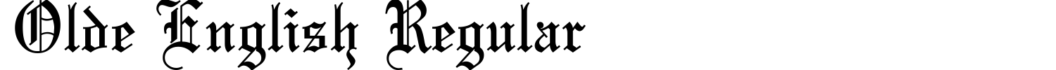 Olde English Regular Font preview