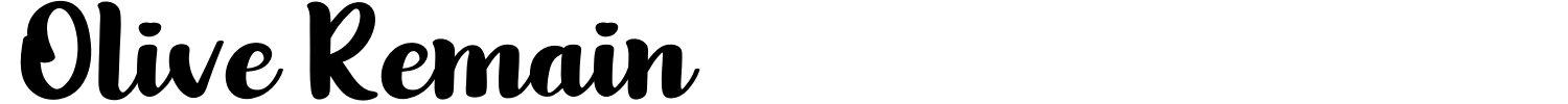 Olive Remain Font preview