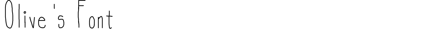 Olive's Font Font preview