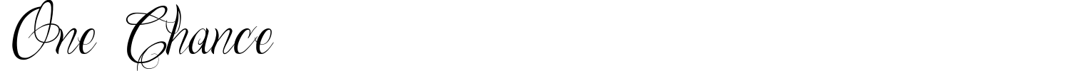 One Chance Font preview