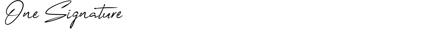 One Signature Font preview