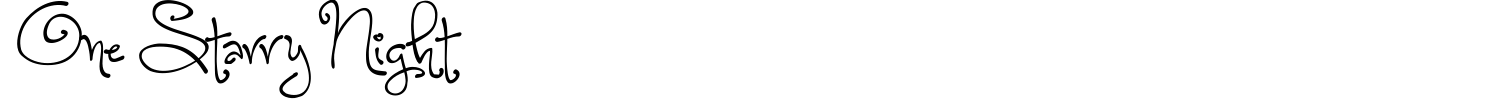 One Starry Night Font preview