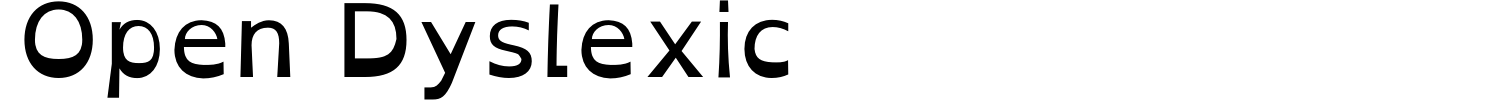 Open Dyslexic Font preview