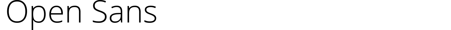 Open Sans Font preview