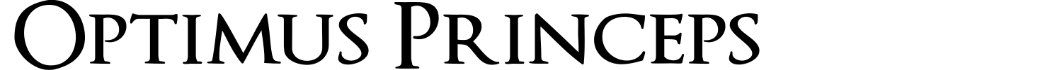 Optimus Princeps Font preview