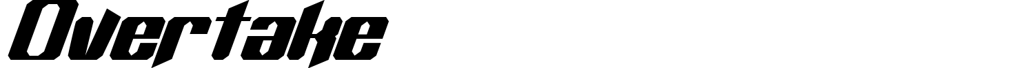 Overtake Font preview