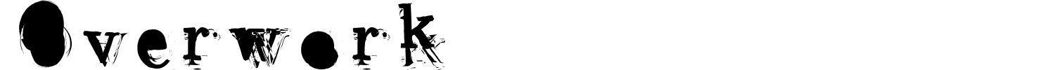 Overwork Font preview