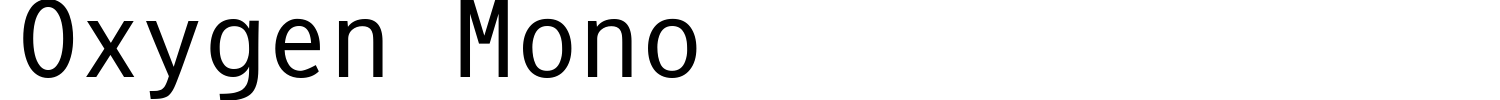 Oxygen Mono Font preview