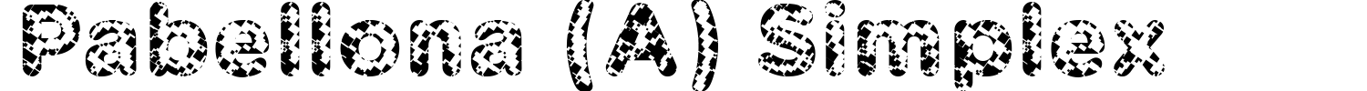 Pabellona (A) Simplex Font preview