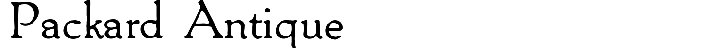 Packard Antique Font preview