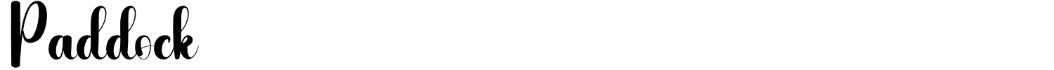 Paddock Font preview