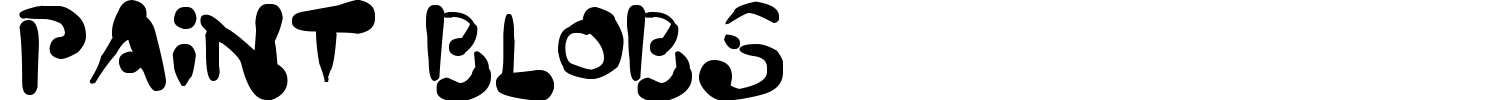 Paint Blobs Font preview