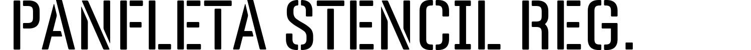 Panfleta Stencil Reg Font preview