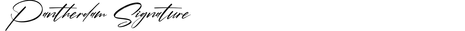 Pantherdam Signature Font preview