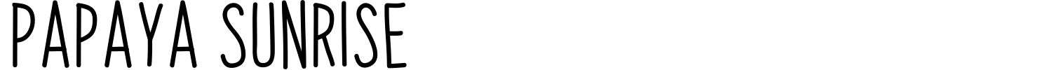 Papaya Sunrise Font preview