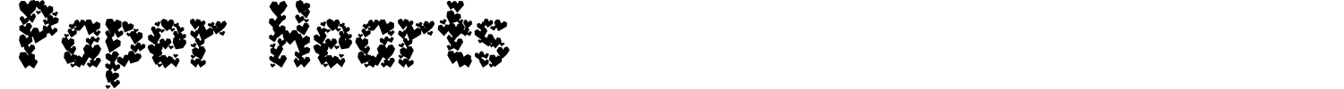 Paper Hearts Font preview
