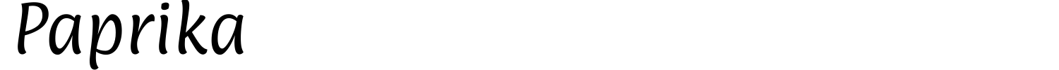 Paprika Font preview