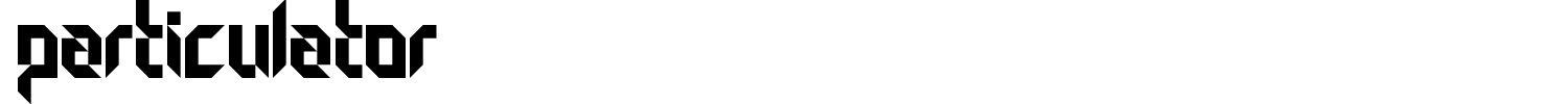 Particulator Font preview