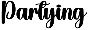 Partying Font preview