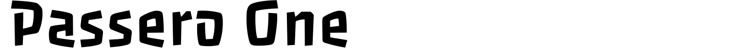 Passero One Font preview