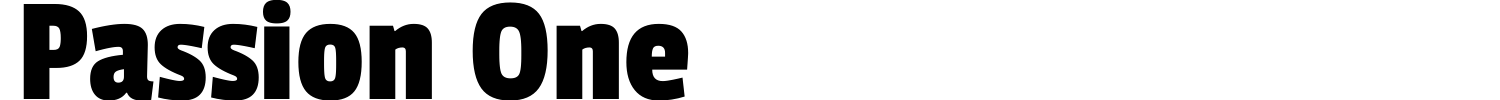 Passion One Font preview