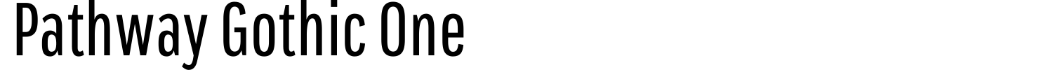 Pathway Gothic One Font preview