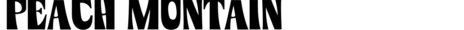 Peach Montain Font preview
