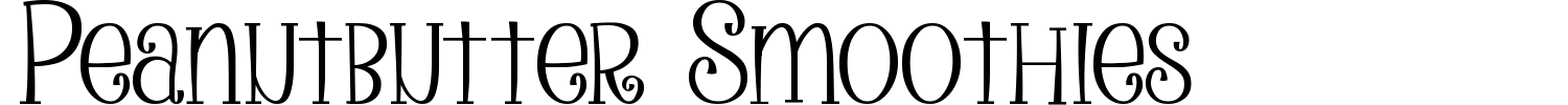 Peanutbutter Smoothies Font preview