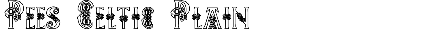 Pees Celtic Plain Font preview
