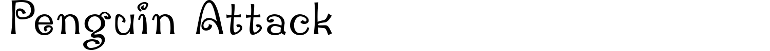 Penguin Attack Font preview