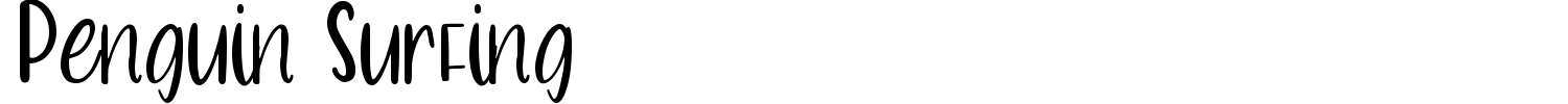Penguin Surfing Font preview