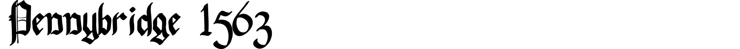Pennybridge 1563 Font preview