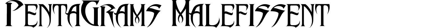 PentaGram's Malefissent Font preview