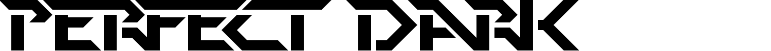 Perfect Dark Font preview