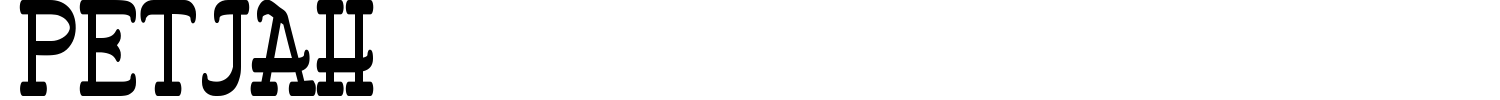 Petjah Font preview