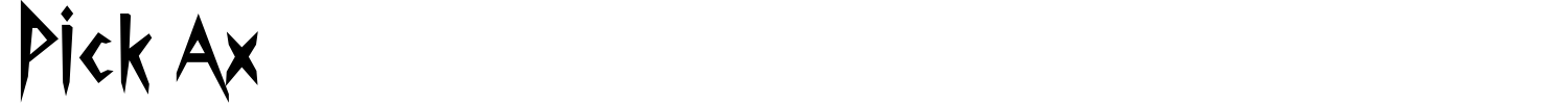 Pick Ax Font preview