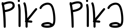 Pika Pika Font preview
