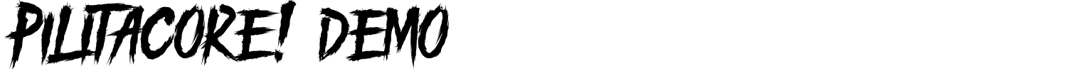 Pilitacore Demo Font preview